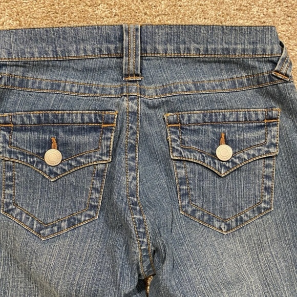 Victoria’s Secret London Jeans Flare Denim Women’s Sz 2 short Y2K Vintage NEW - Picture 3 of 10